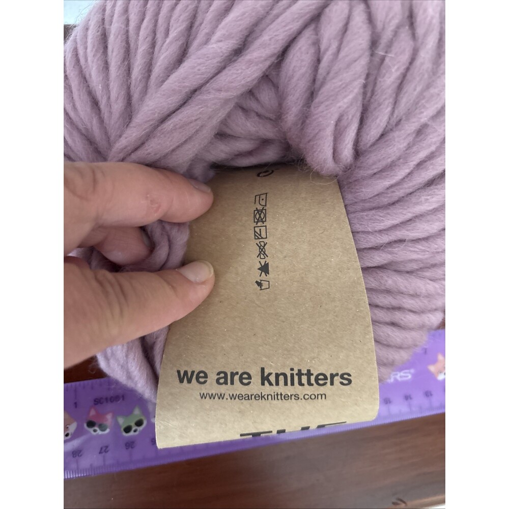 We Are Knitters Yarn - The Wool - Mauve - 100% Wool chunky yarn ball NEW - Picture 7 of 8